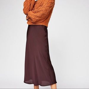 Free People Normani Bias Midi Skirt